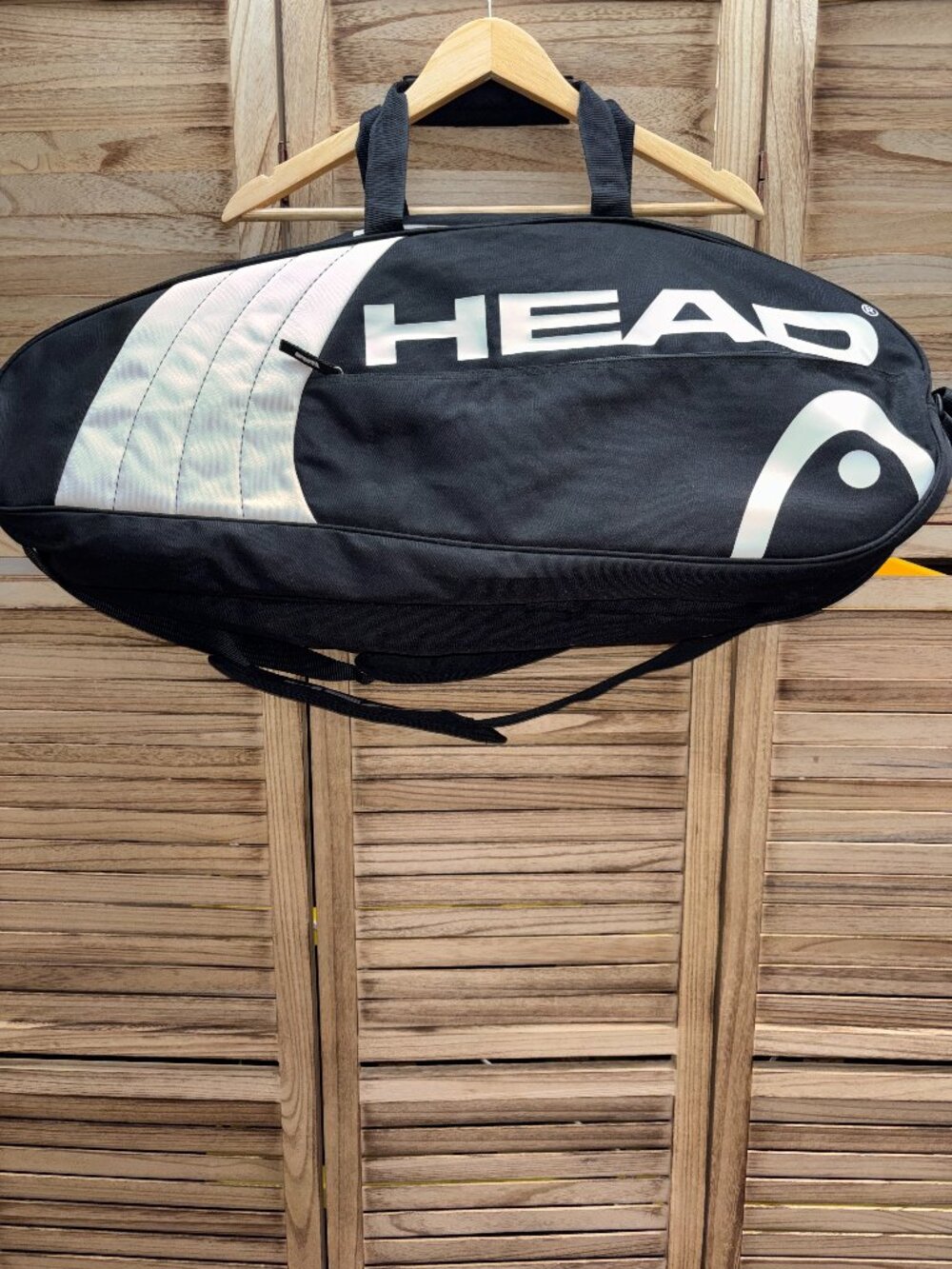 HEAD Tennis Racquet Bag Black White Multi Racquet Shoulder Strap Like New